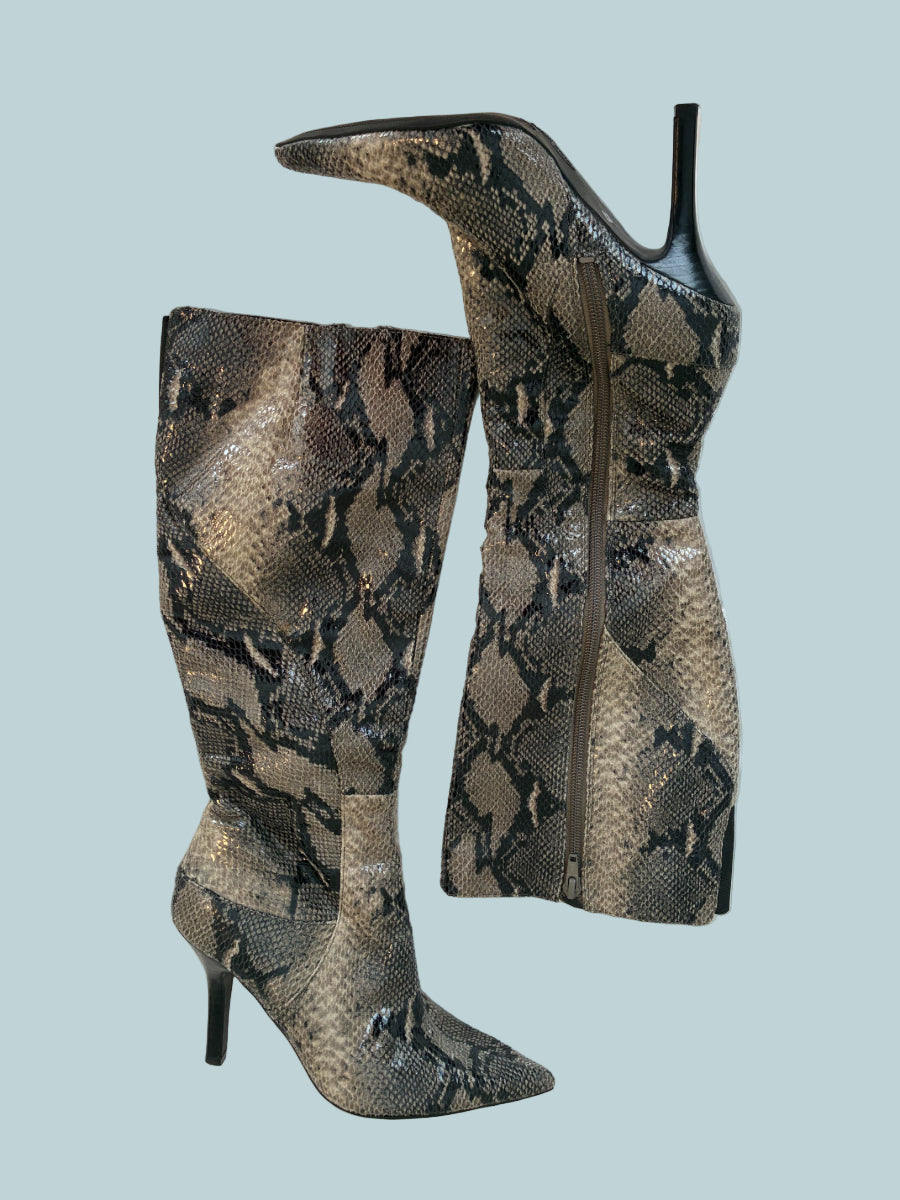 Nine West Snake Print Boots – Size 5.5 Nine West Snake Print Boots – Size 5.5