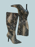 Nine West Snake Print Boots – Size 5.5