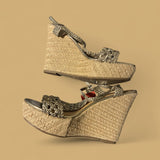 Mossimo Gold Wedge Shoes - Size 11