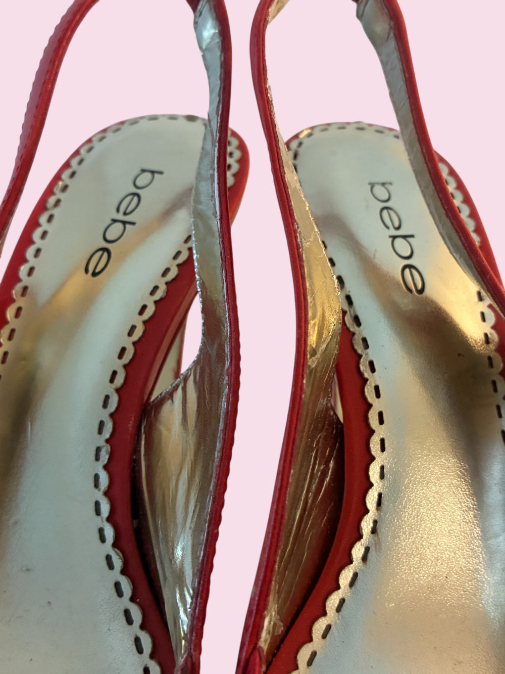 BeBe Red Hot Stilettos - Size 7