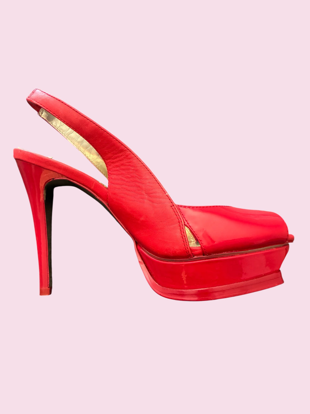 BeBe Red Hot Stilettos - Size 7