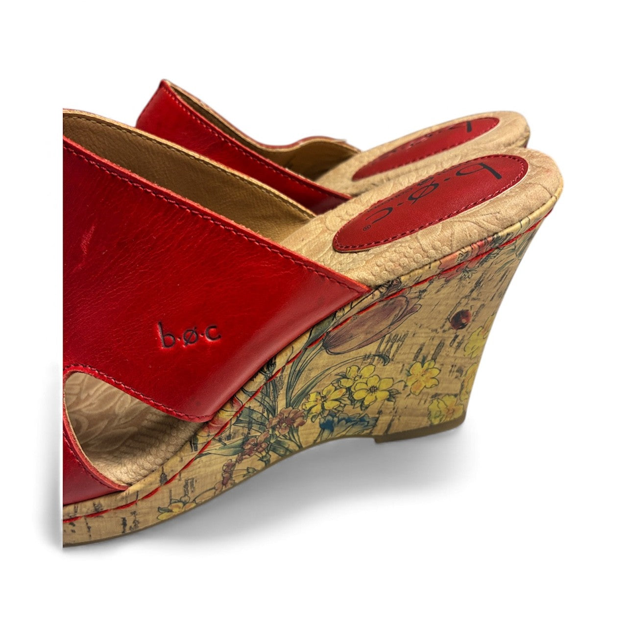 Born Concept Leather Wedge Shoe - Size 8